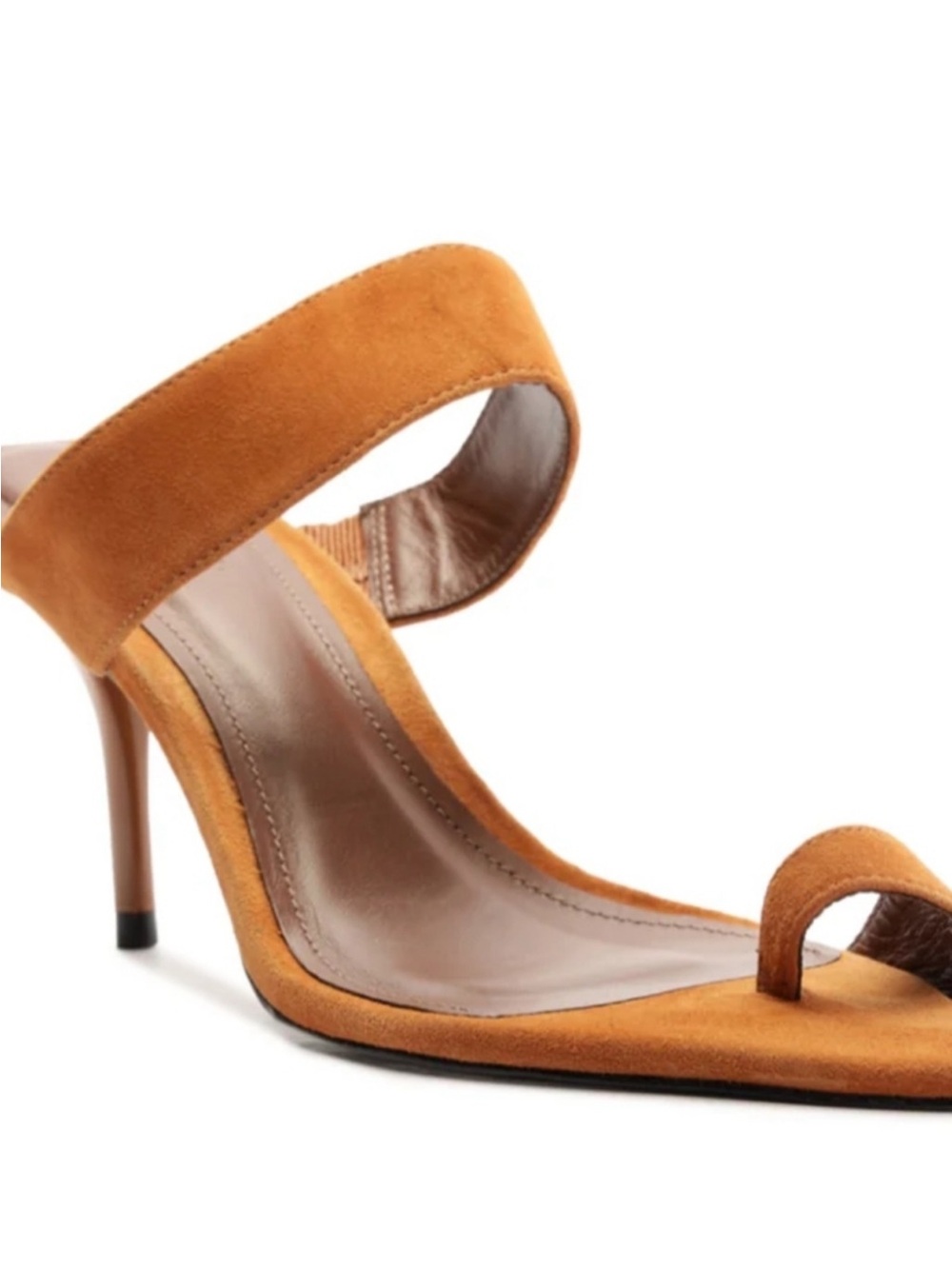 SCHUTZ Melina Suede Sandal in Cuoio Brown